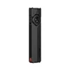 Sleek black Olight flat flashlight with textured grip, control dial, and USB charging port on white background.