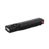 Olight Arkfeld Ultra flat EDC flashlight with black textured grip and dual light source on white background