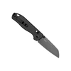 Rubato 2 pocket knife with carbon fiber handle, grey sheepsfoot blade, and pocket clip isolated on white background