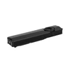 Olight Arkfeld Pro flat EDC flashlight with green laser pointer and UV light, textured black aluminum body isolated on white