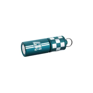 Olight Teal Baton 4 EDC Flashlight with Racing Number 17 and Checkered Pattern for Daily Carry and Outdoor Use