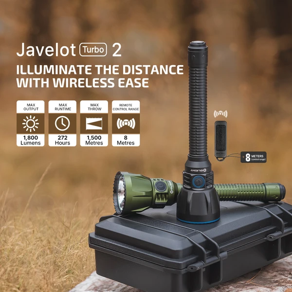 Javelot Turbo 2 Hunting Kit: 1.5km Thrower & Mount - Olight Australia