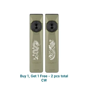 Olight Olive Green Arkfeld Ultra Flat Flashlight Set featuring Dragon and Phoenix Engravings for EDC and Outdoor Use