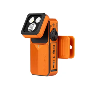 Olight Orange Oclip 2 Ultra Clip-on Light with Adjustable Head and Triple LED for Outdoor EDC Use