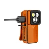 Olight Orange Oclip 2 Ultra Clip-on Light Side View Charging with USB-C Cable for Everyday Carry and Outdoor Use