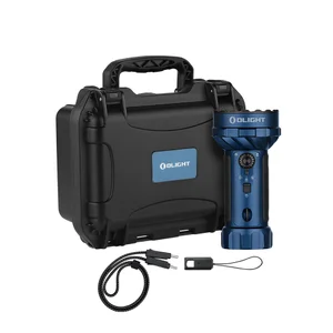 Olight Blue Marauder Mini 2 Flashlight with Hard Case and Accessories for Tactical and Outdoor Use