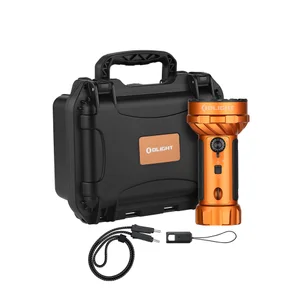 Olight Orange Marauder Mini 2 Flood/Spotlight with Magnetic Charging Cable in Protective Case for Outdoor Adventures