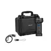 Olight Marauder Mini 2 flashlight in black with carrying case and charging cable for outdoor adventures