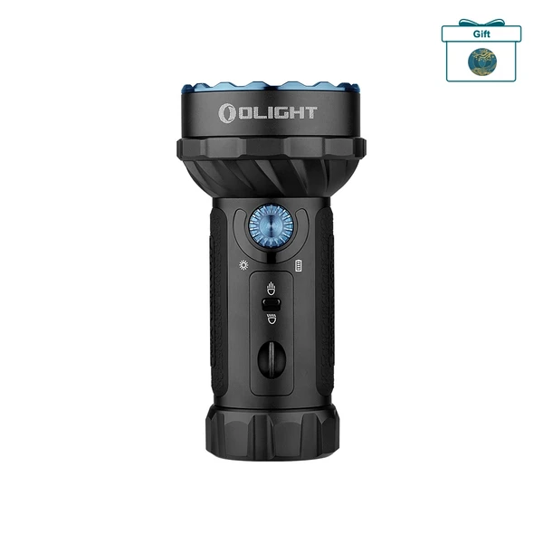 Olight Marauder Mini powerful rechargeable tactical flashlight with multi-LED lens and rotary knob switch