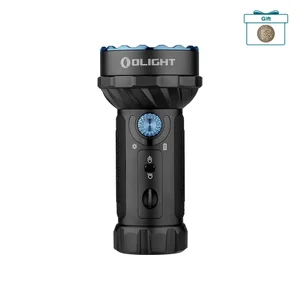 Olight Marauder Mini powerful rechargeable tactical flashlight with multi-LED lens and rotary knob switch