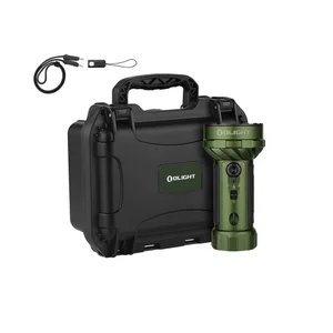 Olight OD Green Marauder Mini 2 Flashlight with Black Hard Carrying Case and Lanyard for Outdoor Search and Rescue