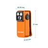 Olight Orange Oclip Pro angled view with integrated clip for hands-free illumination and versatile use.