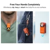 Olight Orange Oclip Pro used as a wearable, hangable, and magnetic work light for hands-free illumination.