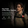 Olight Green Oclip Pro Clip-on Light with Red Blink Warning Signal Mounted on Backpack Strap for Night Hiking Safety