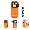 Olight Orange Oclip Pro Side View with UV Light and RGB Modes for Everyday Carry
