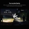 Olight Oclip Pro Clip-on Light 600 Lumens Beam Comparison Showing 20 Percent Brighter White Light for Night Hiking and Everyday Tasks