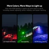 Olight Oclip Pro RGB lighting for various outdoor uses, including low-impact illumination, clear signaling, and identification.