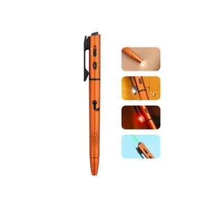 Olight Orange Open 3 Penlight Side View with Laser Pointer for Writing and Presentation