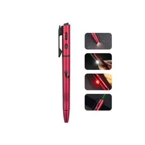Olight Red Open 3 Penlight with Tactical Grip, Laser Pointer, and LED Light for Everyday Carry