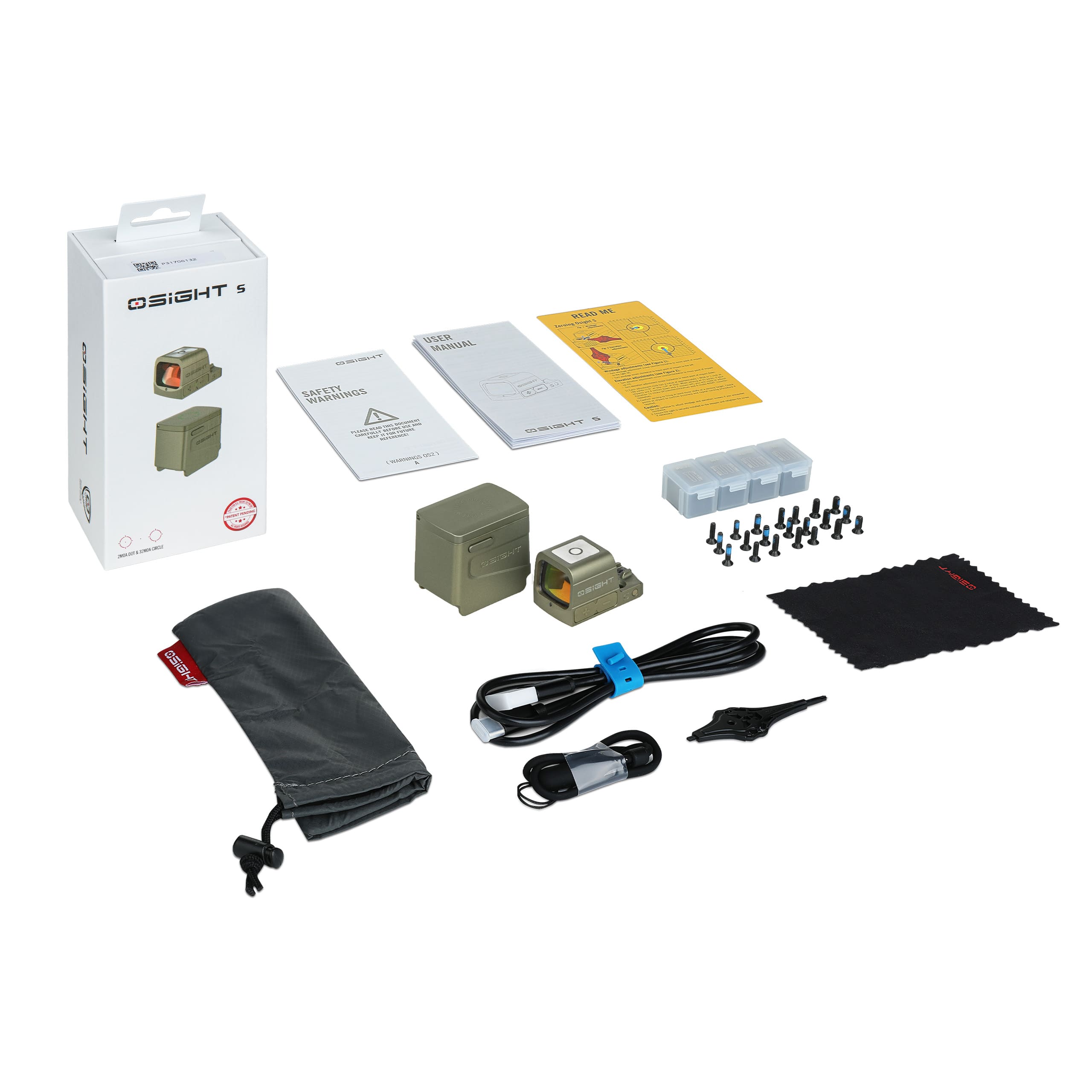 Osight S Red Dot Reflex Sight Magnetic Charging Optic with Battery