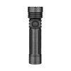 Olight Black Seeker 4 Pro Flashlight Front View with Steampunk Textured Grip and Rotary Switch for Outdoor Search