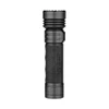 Olight Black Seeker 4 Pro Flashlight Vertical View with Textured Rubber Grip for Outdoor Search and Rescue