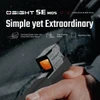 Olight OSight SE MOS enclosed emitter optic red dot sight mounted on a pistol slide in the rain
