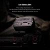 Olight Osight red dot sight low battery alert feature showing reticle three-flash burst pattern.