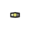 Compact black multi-LED headlamp pod featuring three main lenses isolated on white background