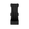 Black tactical polymer rifle magazine pouch on white background