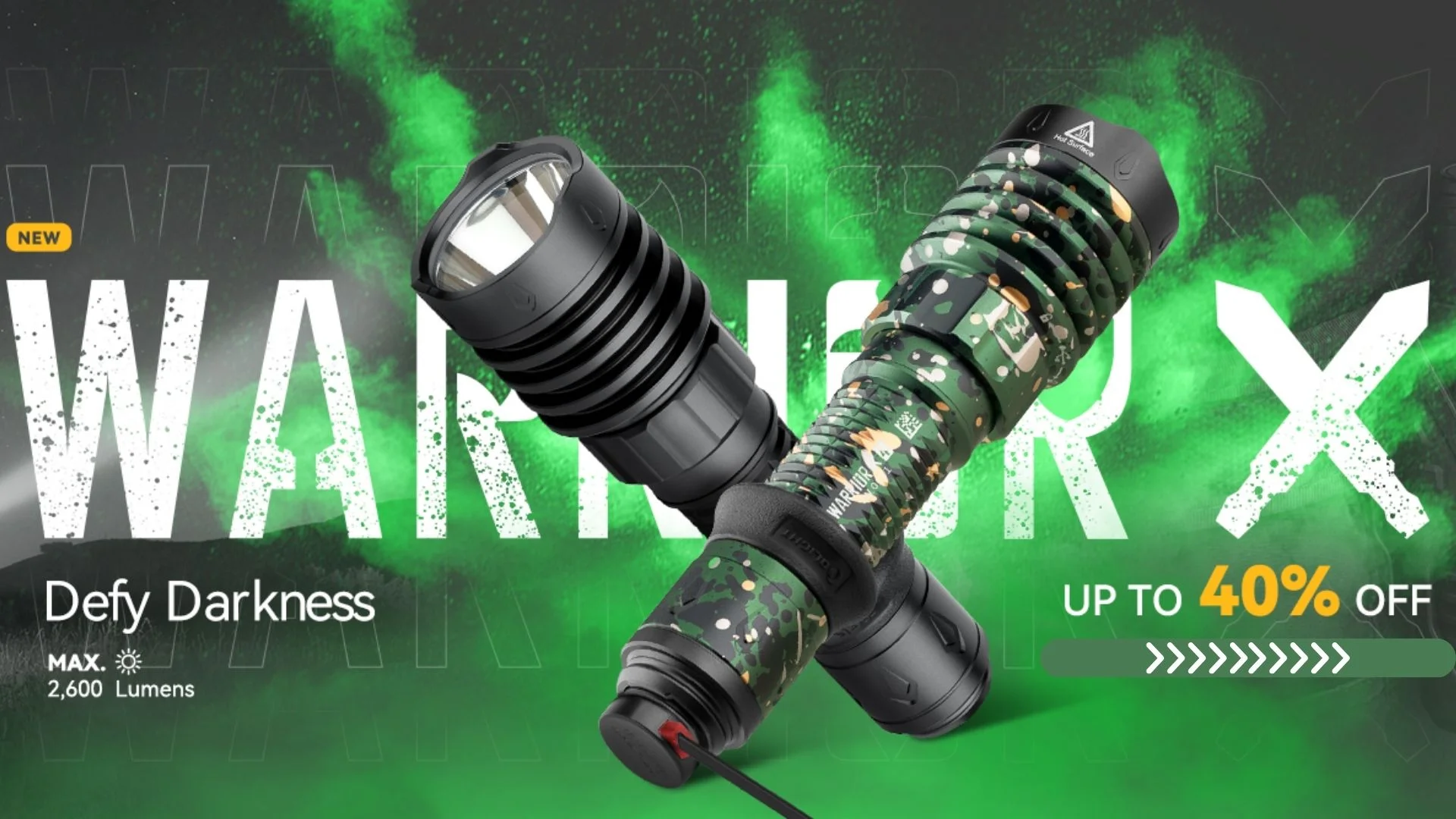 【New Product】Warrior X 4 Remarkable Rechargeable Tactical Flashlight 