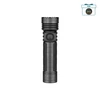 Olight Black Seeker 4 Pro Flashlight Front View with Textured Grip and Rotary Switch for Tactical and Outdoor Use