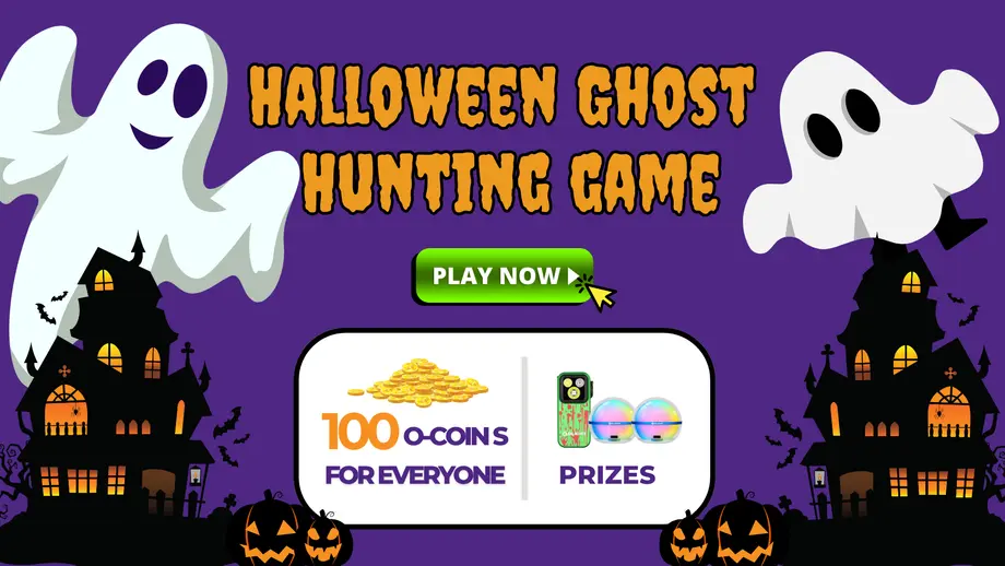 Halloween Ghost Hunting Game. Play now for 100 o-coins and Olight prizes.
