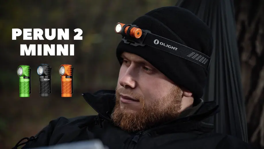 Perun 2 Mini | Rechargeable Right-Angle Flashlight With White & Red LEDs