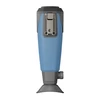 Blue and gray handheld ultrasonic flowmeter on white background