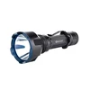 Olight Black Warrior X Turbo Tactical Flashlight with Blue Bezel and Pocket Clip for Long Throw Outdoor Search