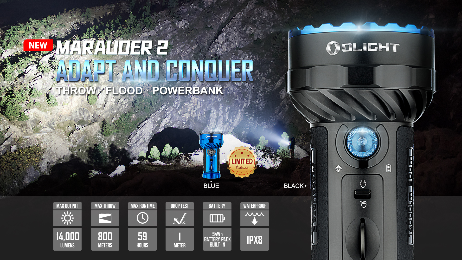 Olight Marauder 2 Bright LED Light